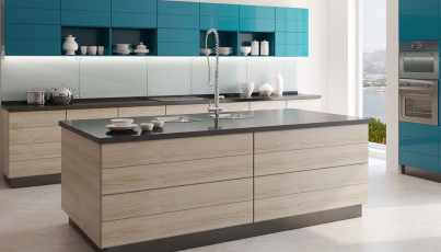 Бирюзовые кухни